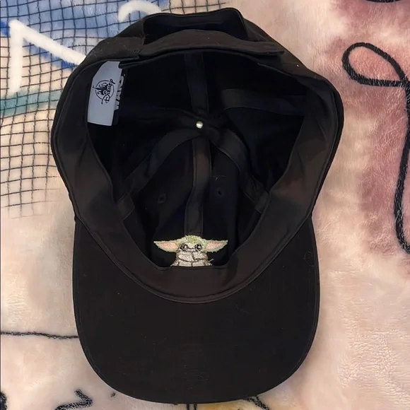 Disney Black Cap with Baby Yoda Design - Picture 2 of 2